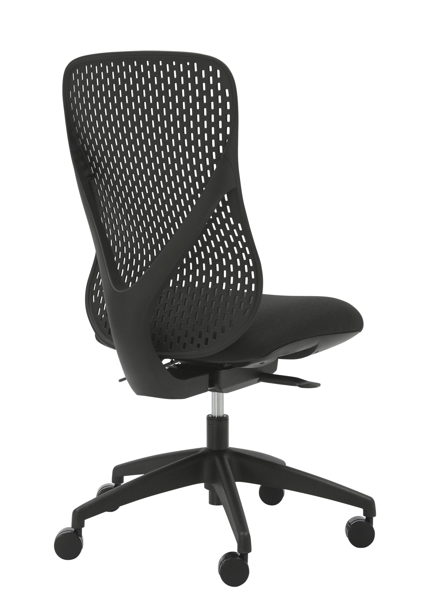 Buro Axon Chair Black Fabric/Black Frame No Arms | Office Furniture Designs