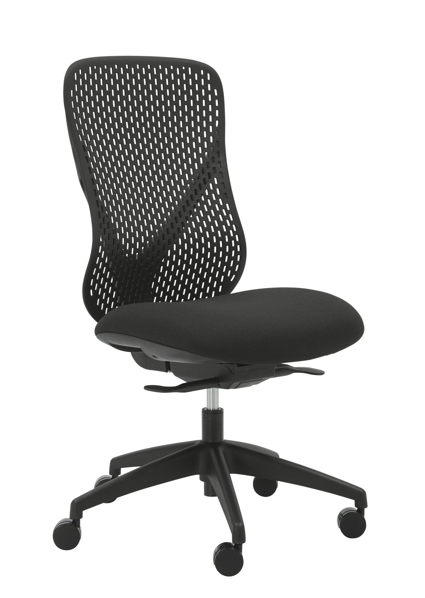 Buro Axon Chair Black Fabric/Black Frame No Arms | Office Furniture Designs