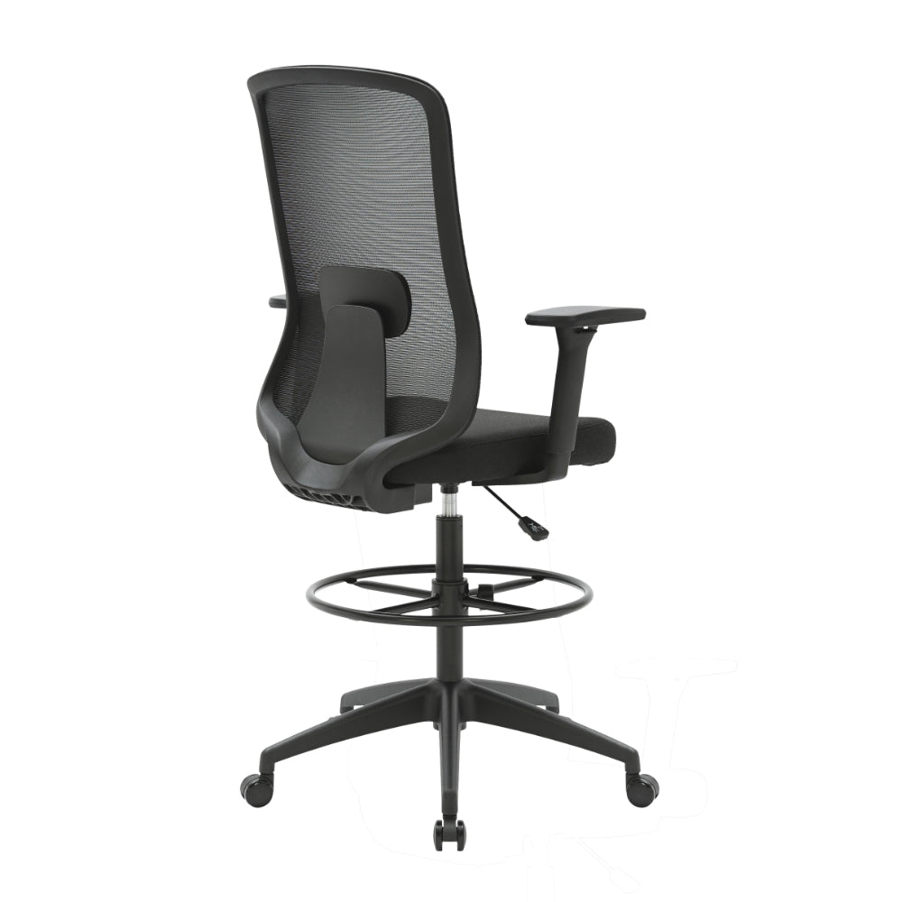 Buro Elan Chair Black Frame/Charcoal Seat Drafting | Office Furniture Designs