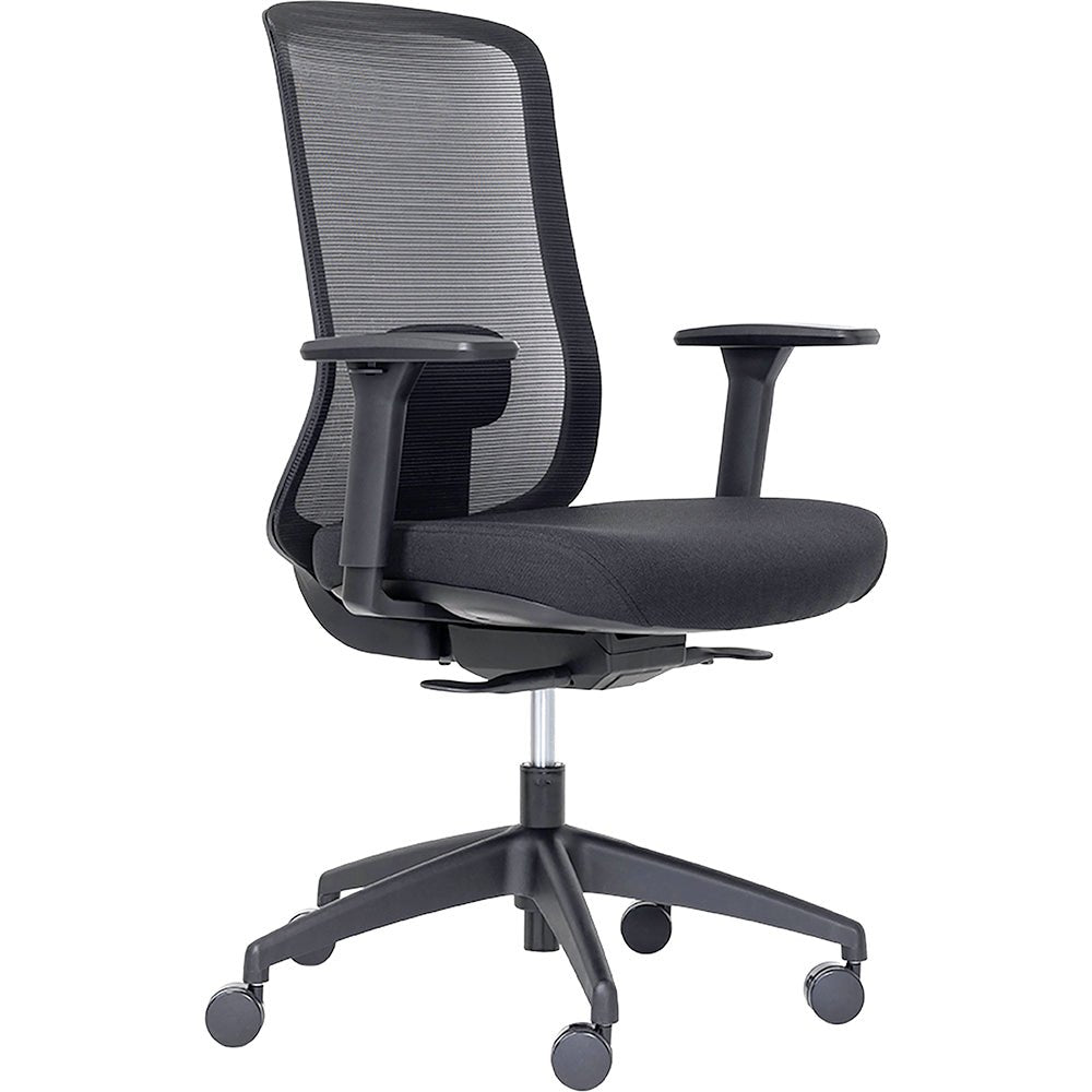 Buro Elan Chair Black Frame/Charcoal Seat Standard | Office Furniture Designs