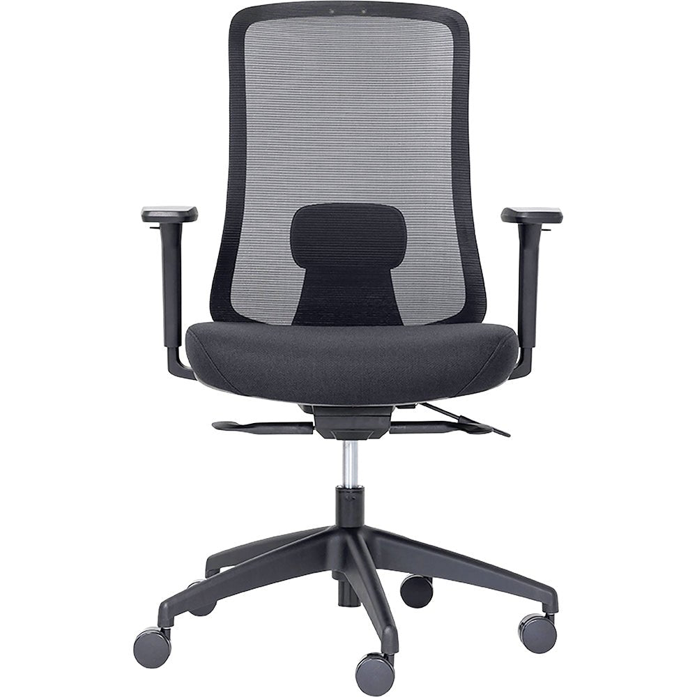 Buro Elan Chair Black Frame/Charcoal Seat Standard | Office Furniture Designs
