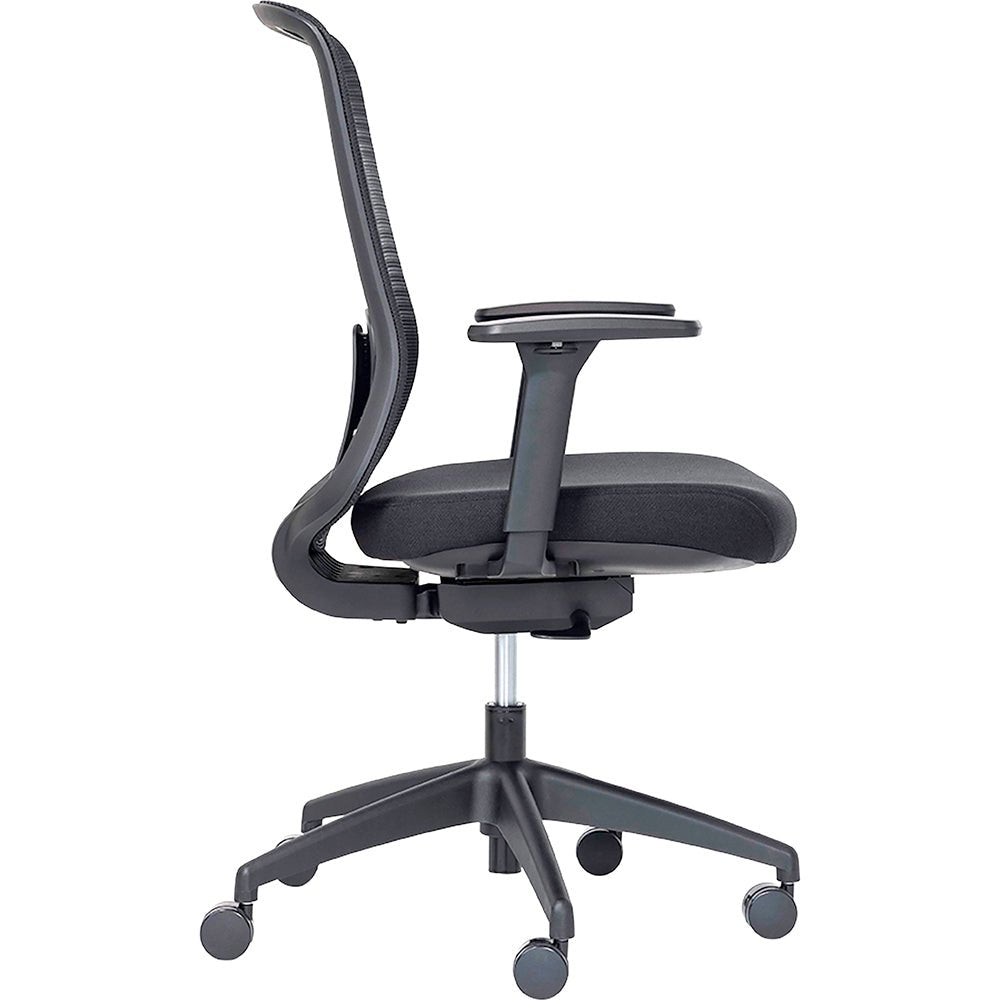 Buro Elan Chair Black Frame/Charcoal Seat Standard | Office Furniture Designs