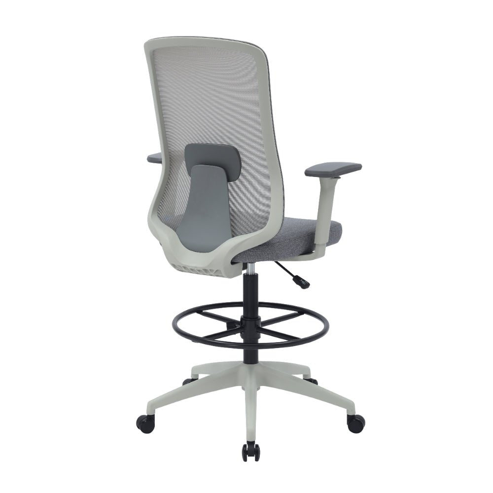 Buro Elan Chair Light Grey Frame/Light Grey Seat Drafting | Office Furniture Designs