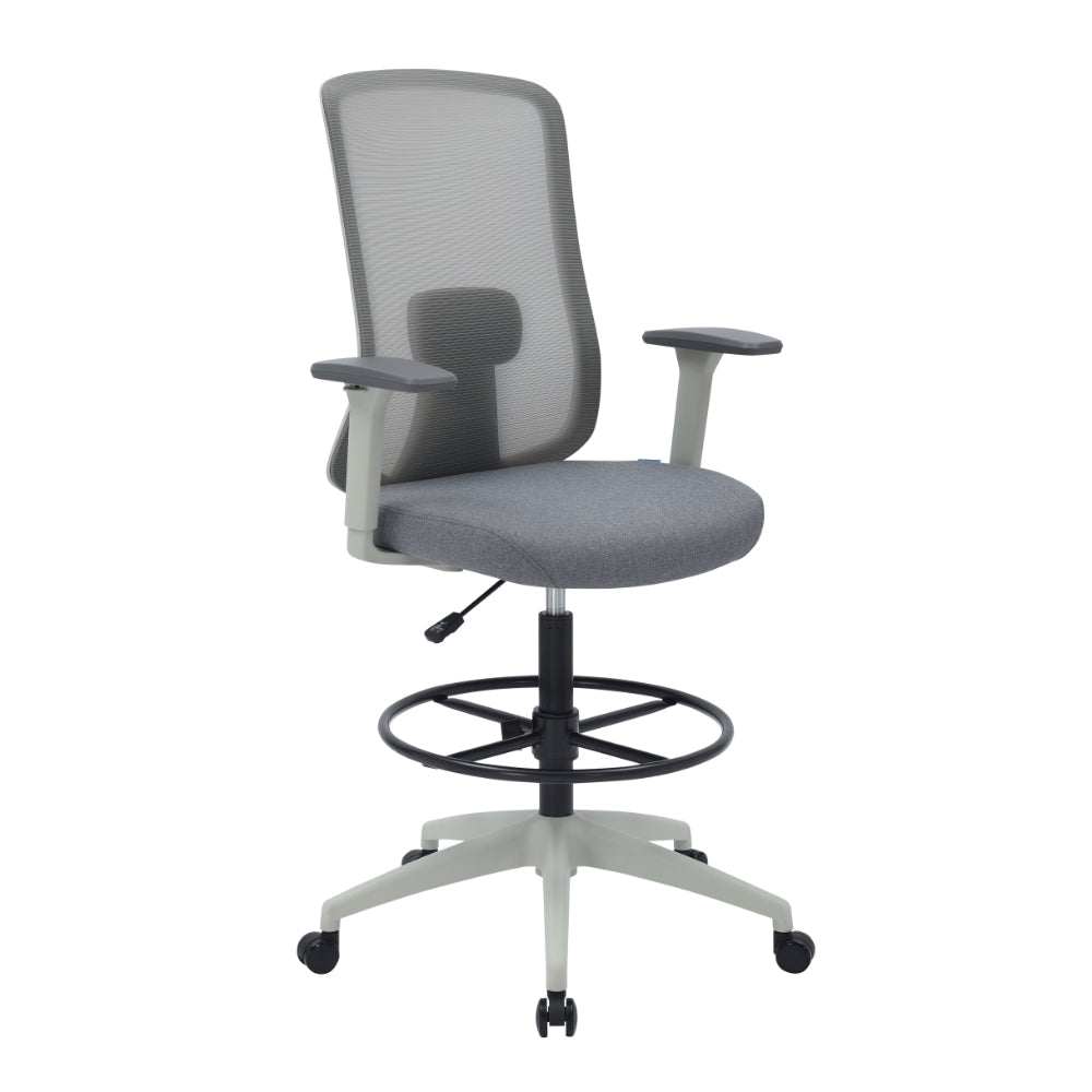 Buro Elan Chair Light Grey Frame/Light Grey Seat Drafting | Office Furniture Designs