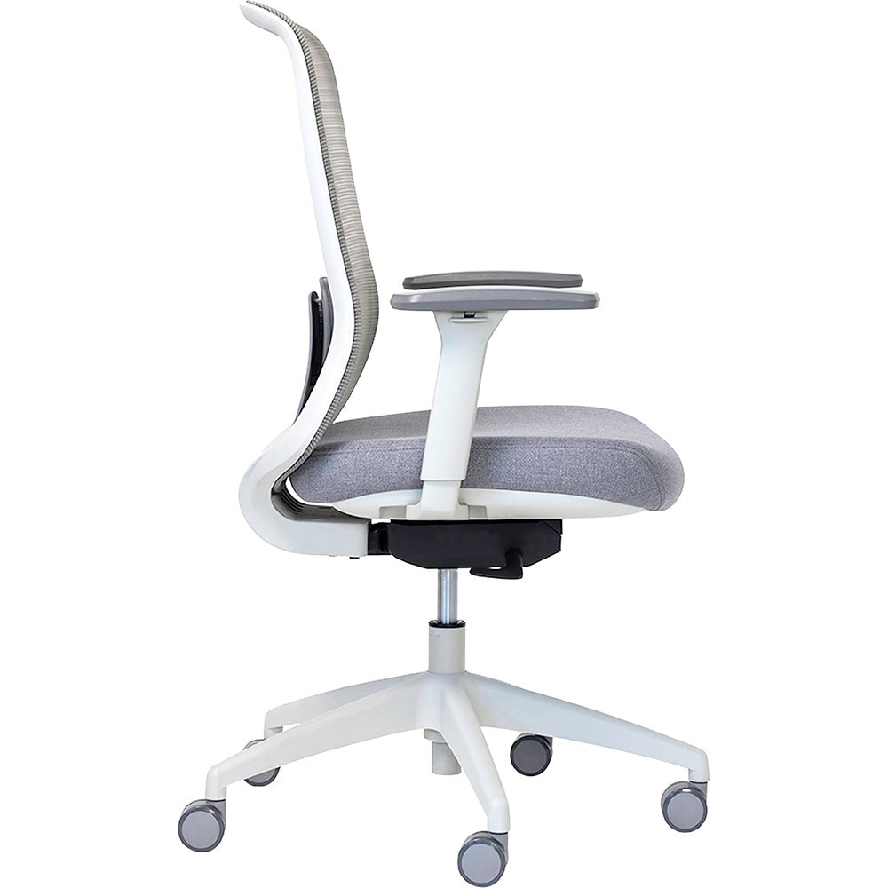 Buro Elan Chair Light Grey Frame/Light Grey Seat Standard | Office Furniture Designs