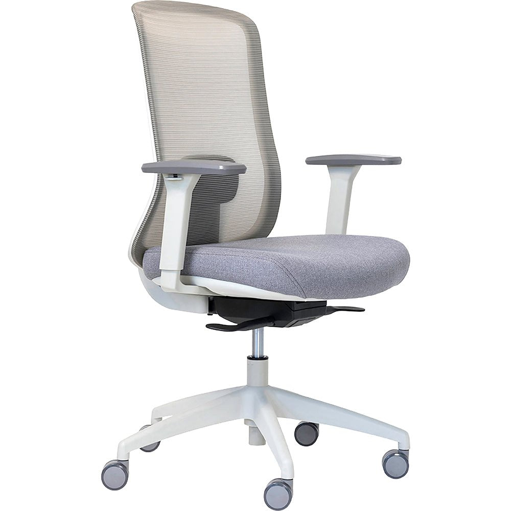 Buro Elan Chair Light Grey Frame/Light Grey Seat Standard | Office Furniture Designs