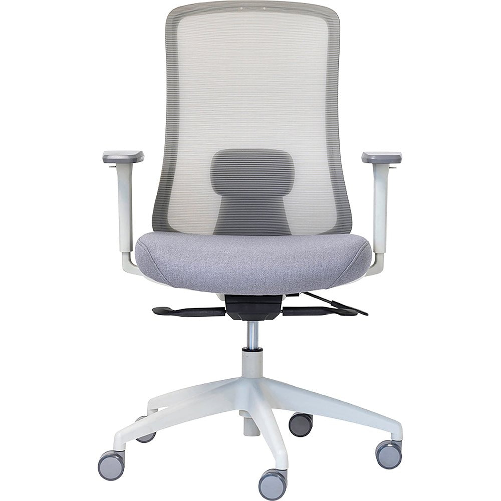 Buro Elan Chair Light Grey Frame/Light Grey Seat Standard | Office Furniture Designs