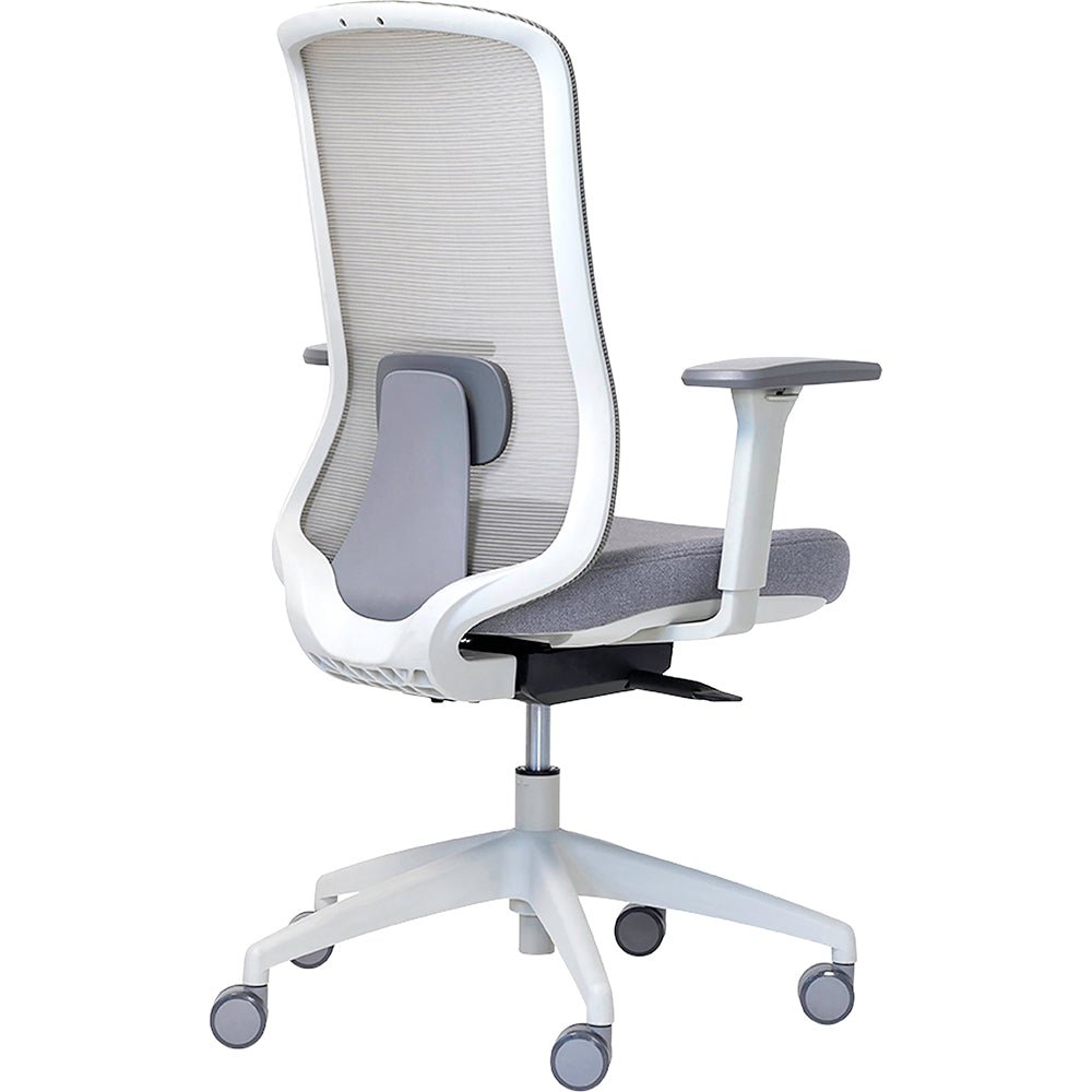 Buro Elan Chair Light Grey Frame/Light Grey Seat Standard | Office Furniture Designs