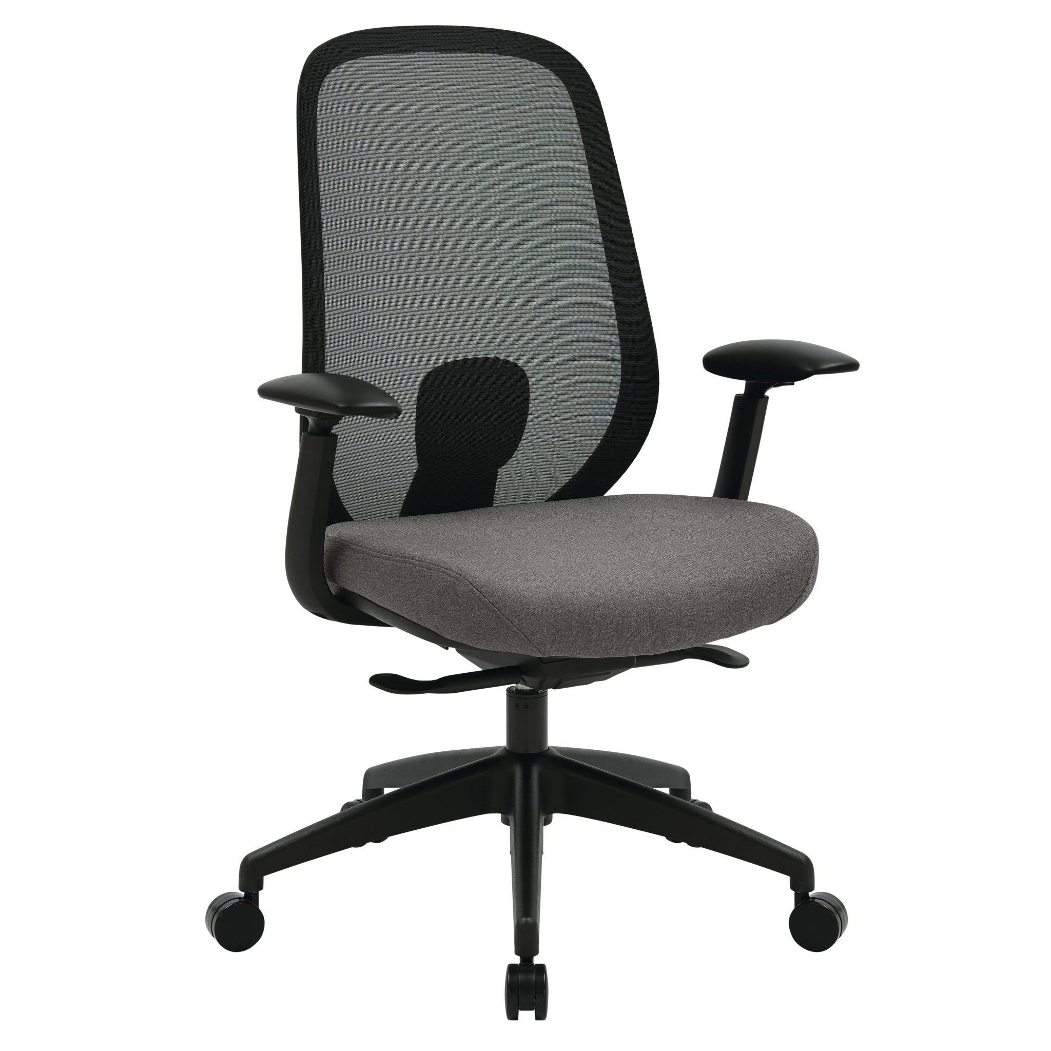 Buro Force Chair Black Frame/Grey Mesh With Arms Standard | Office Furniture Designs