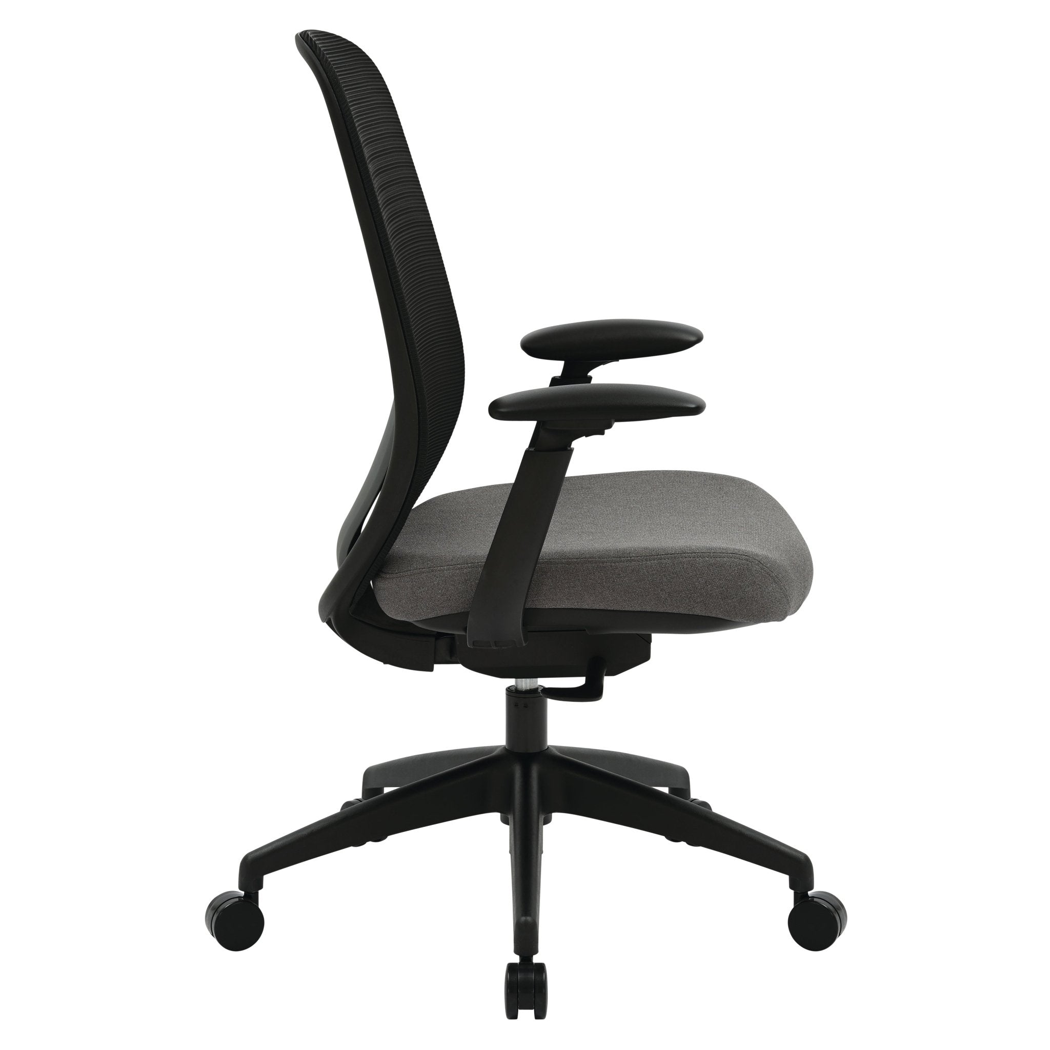 Buro Force Chair Black Frame/Grey Mesh With Arms Standard | Office Furniture Designs