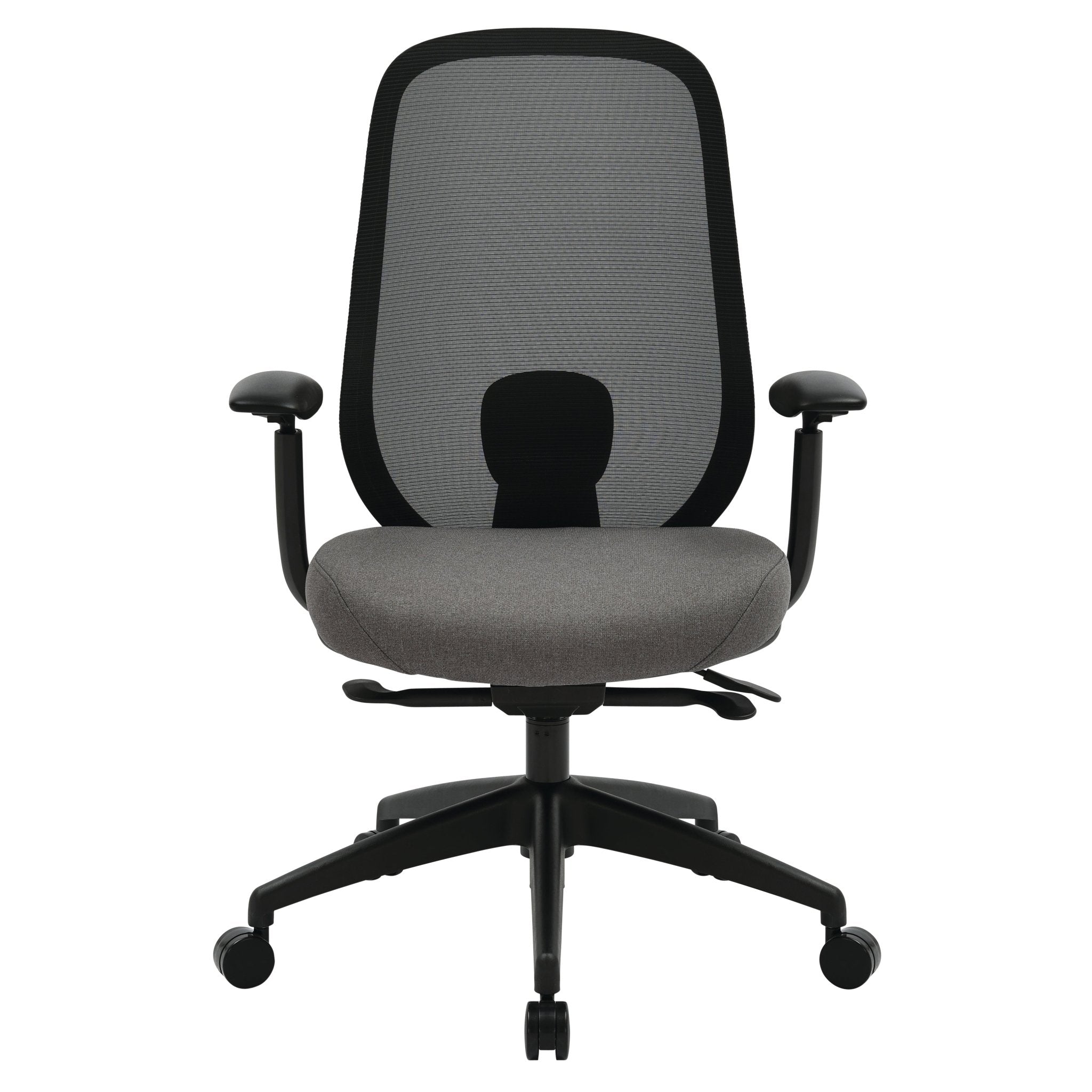 Buro Force Chair Black Frame/Grey Mesh With Arms Standard | Office Furniture Designs