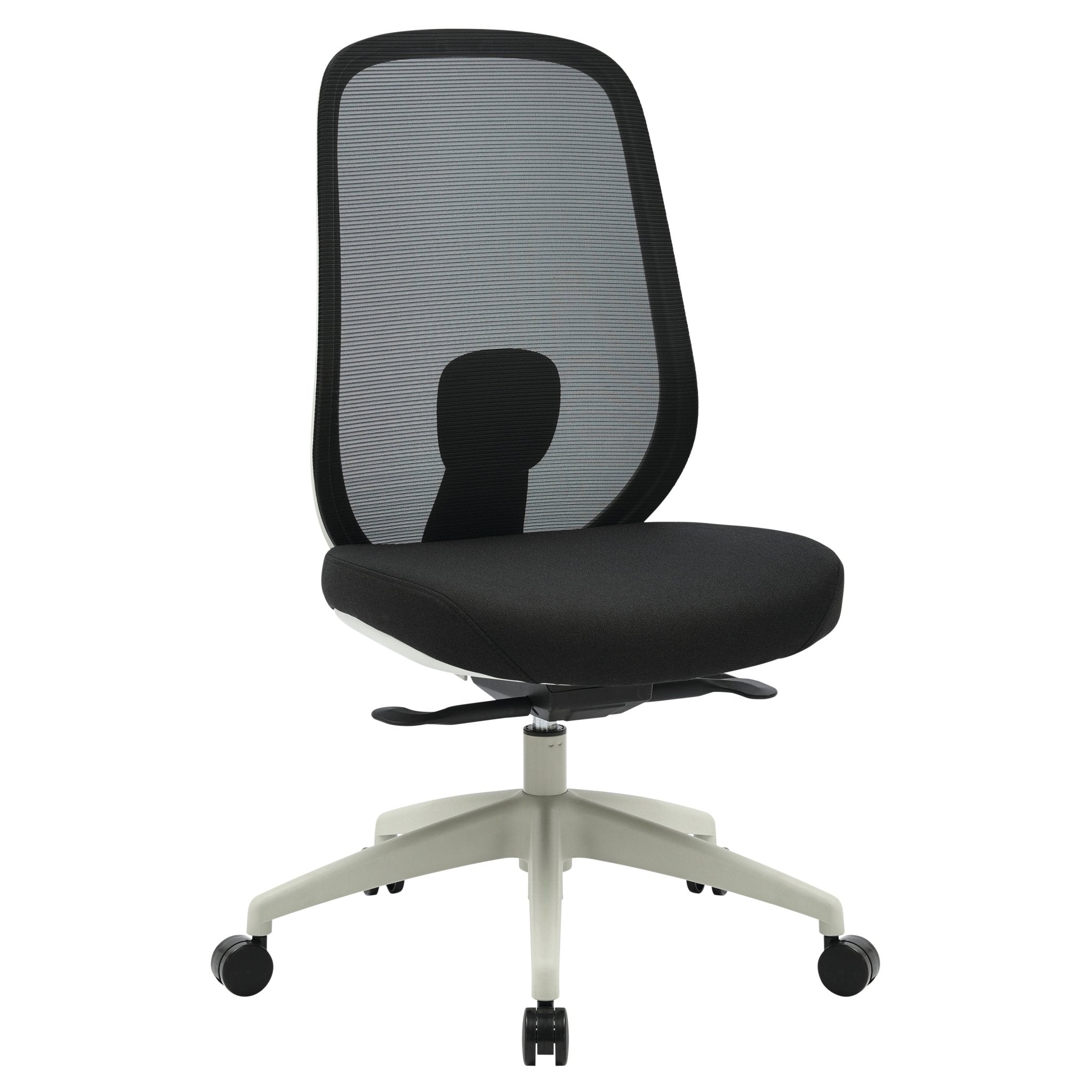 Buro Force Chair Grey Frame/Black Mesh No Arms Standard | Office Furniture Designs