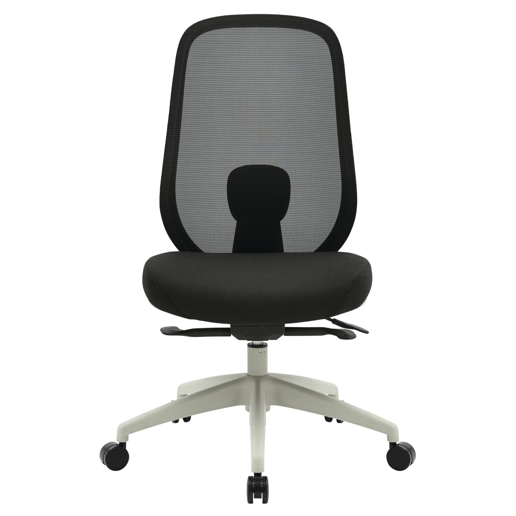 Buro Force Chair Grey Frame/Black Mesh No Arms Standard | Office Furniture Designs