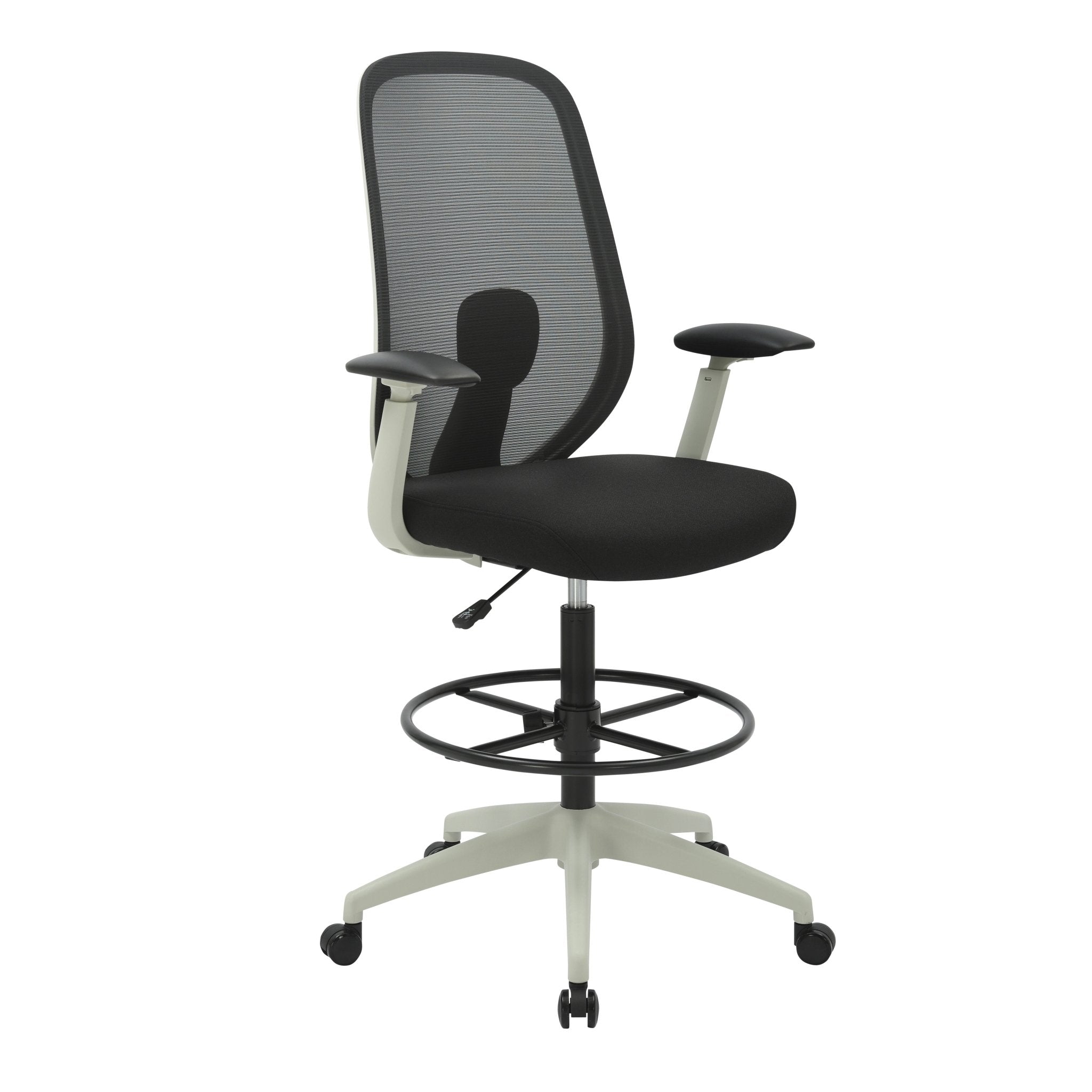 Buro Force Chair Grey Frame/Black Mesh With Arms Drafting | Office Furniture Designs