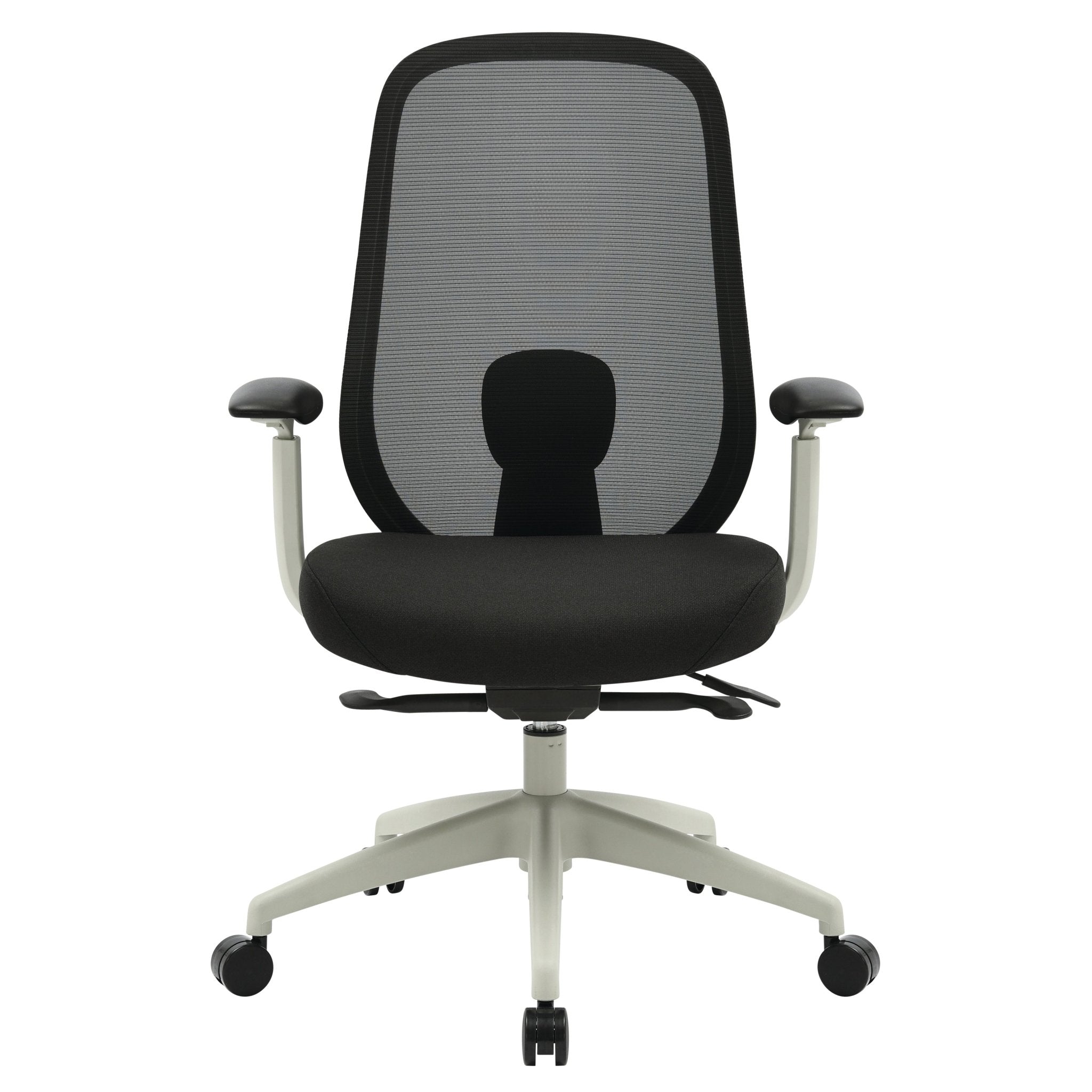 Buro Force Chair Grey Frame/Black Mesh With Arms Standard | Office Furniture Designs