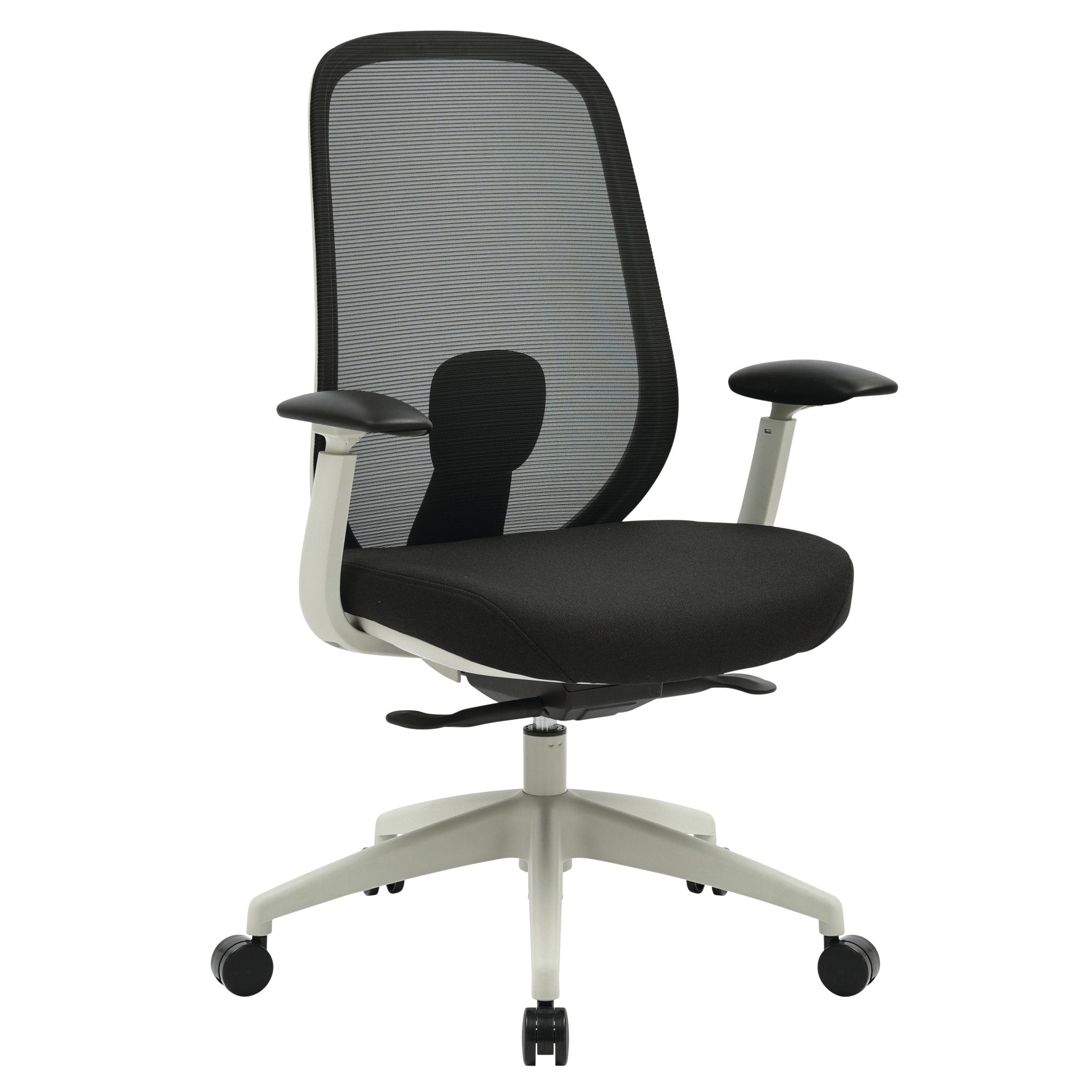 Buro Force Chair Grey Frame/Black Mesh With Arms Standard | Office Furniture Designs