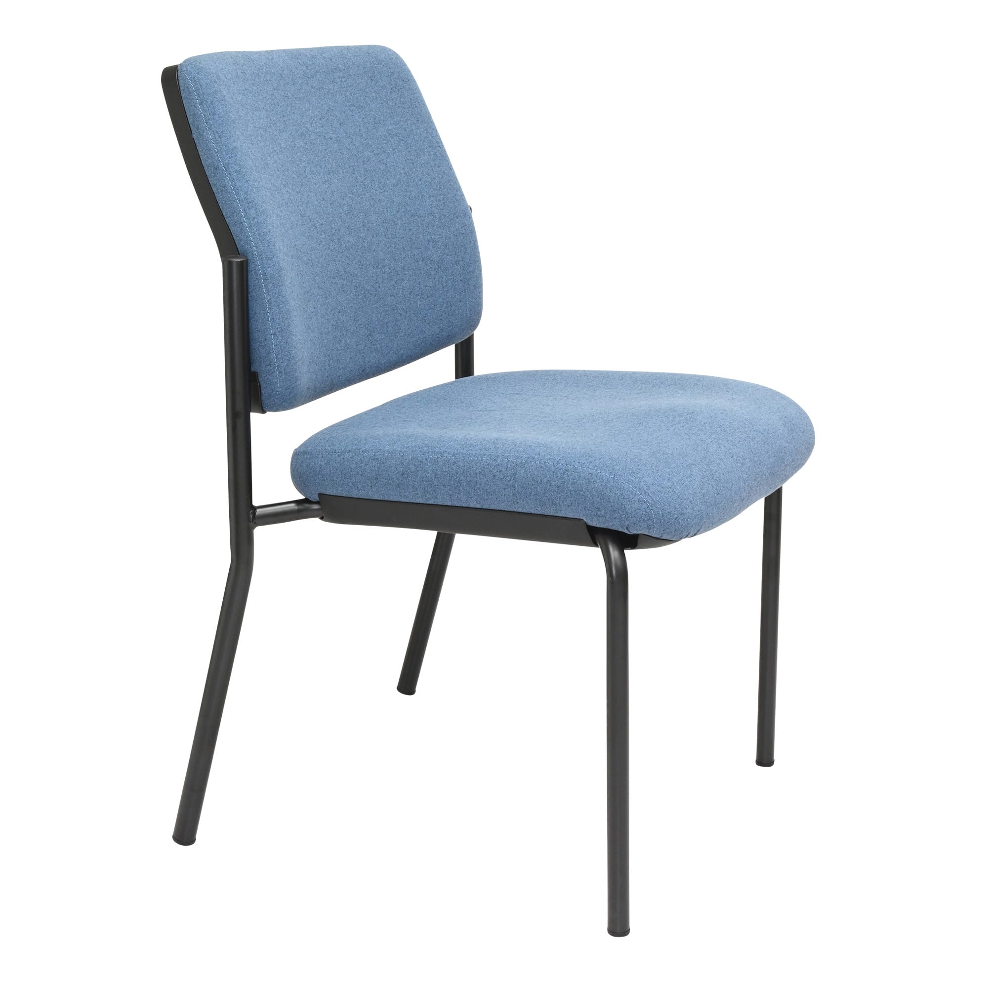 Buro Lindis SafeTex 4 Leg Chair Without Arms Cobalt Black | Office Furniture Designs