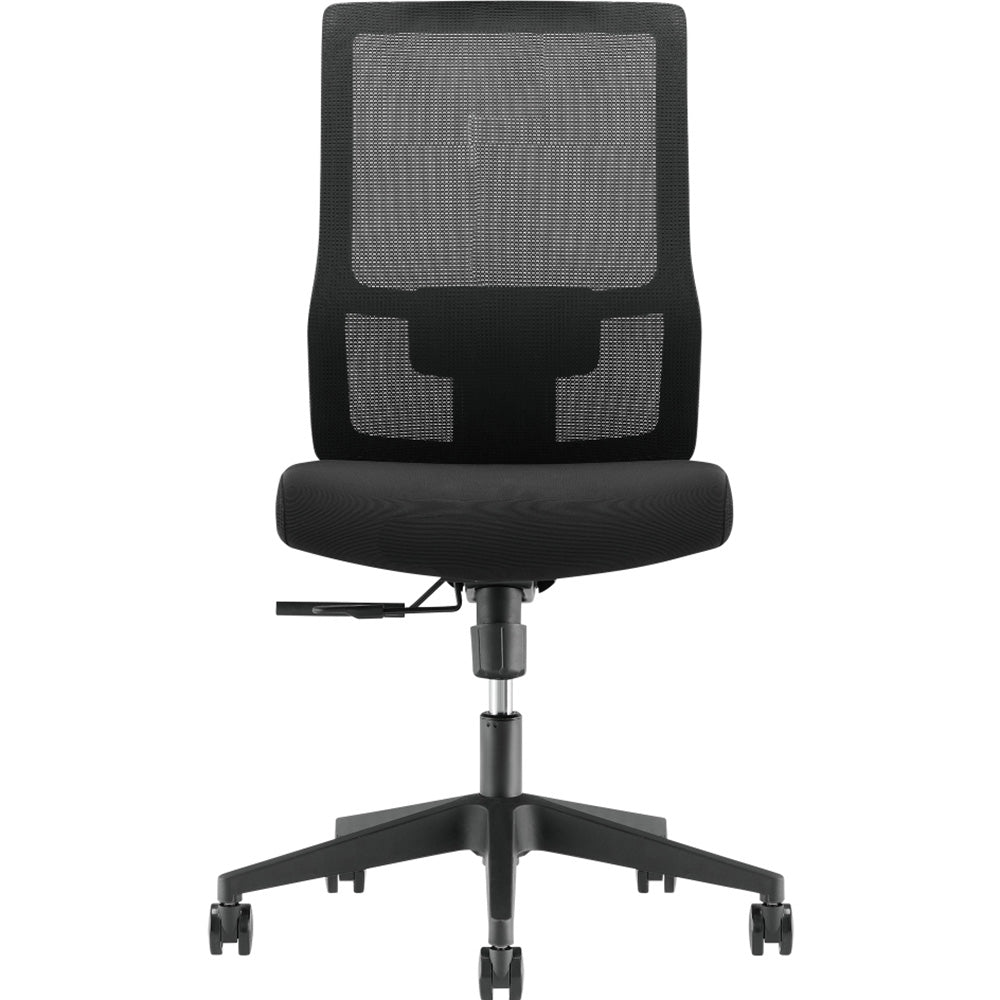 Buro Mantra High Back Office Chair With Seat Slide Mesh Back Fabric Seat Black With Arms Black | Office Furniture Designs