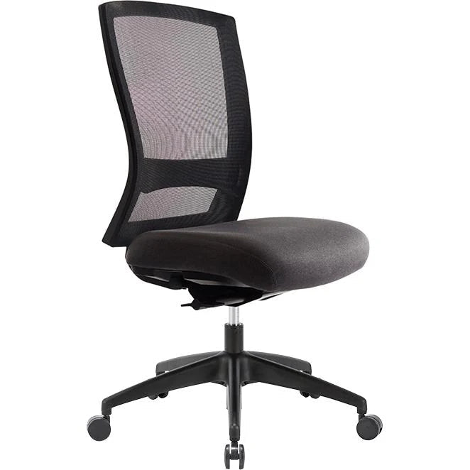 Buro Mentor Mesh SafeTex Chair Without Arms Charcoal | Office Furniture Designs