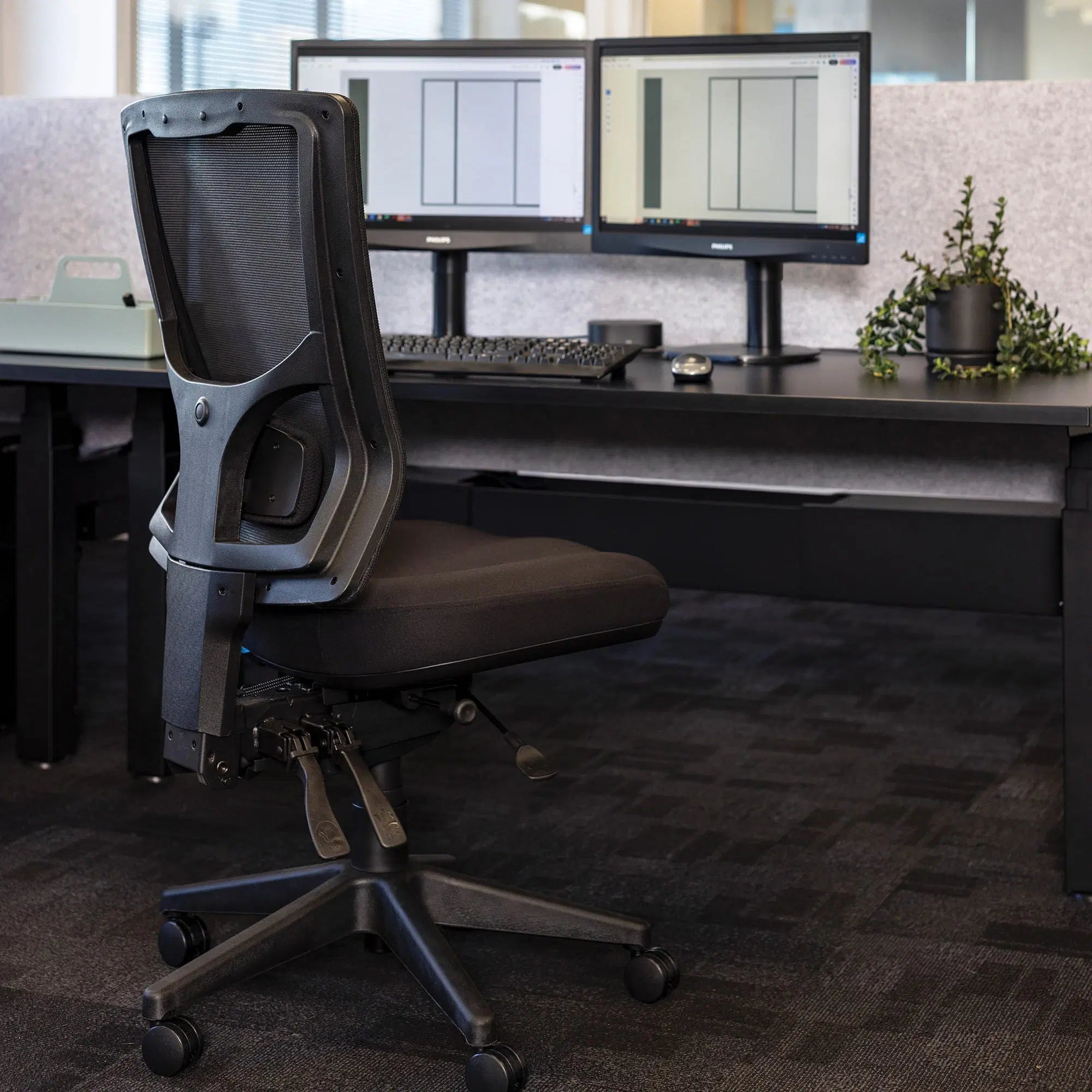 Buro Metro II 24/7 High Back Nylon Base With Arms | Office Furniture Designs