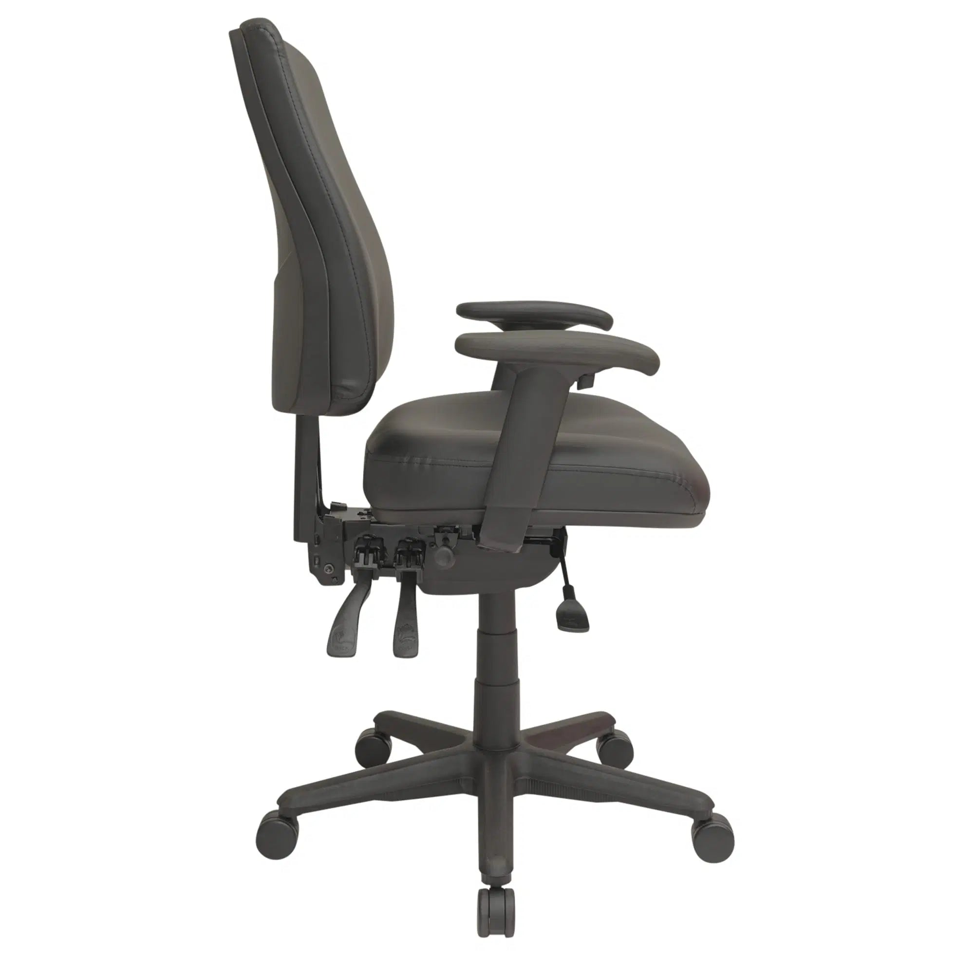 Buro Roma 3 Lever High Back Dillon PU with Seat Slide | Office Furniture Designs