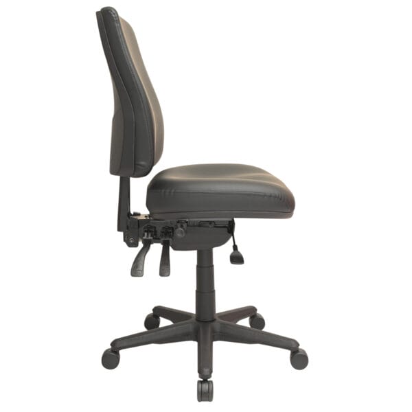 Buro Roma 3 Lever High Back Dillon PU with Seat Slide No Arms | Office Furniture Designs