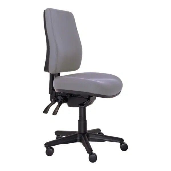Buro Roma 3 Lever High Back with Seat Slide Without Arms Charcoal | Office Furniture Designs