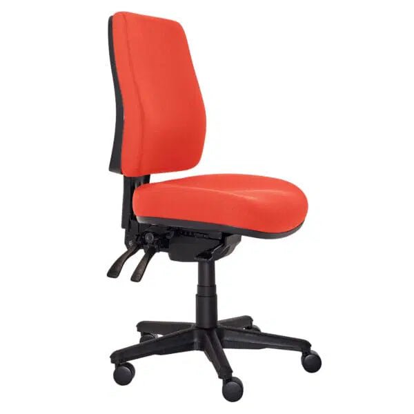 Buro Roma 3 Lever High Back with Seat Slide Without Arms Red | Office Furniture Designs