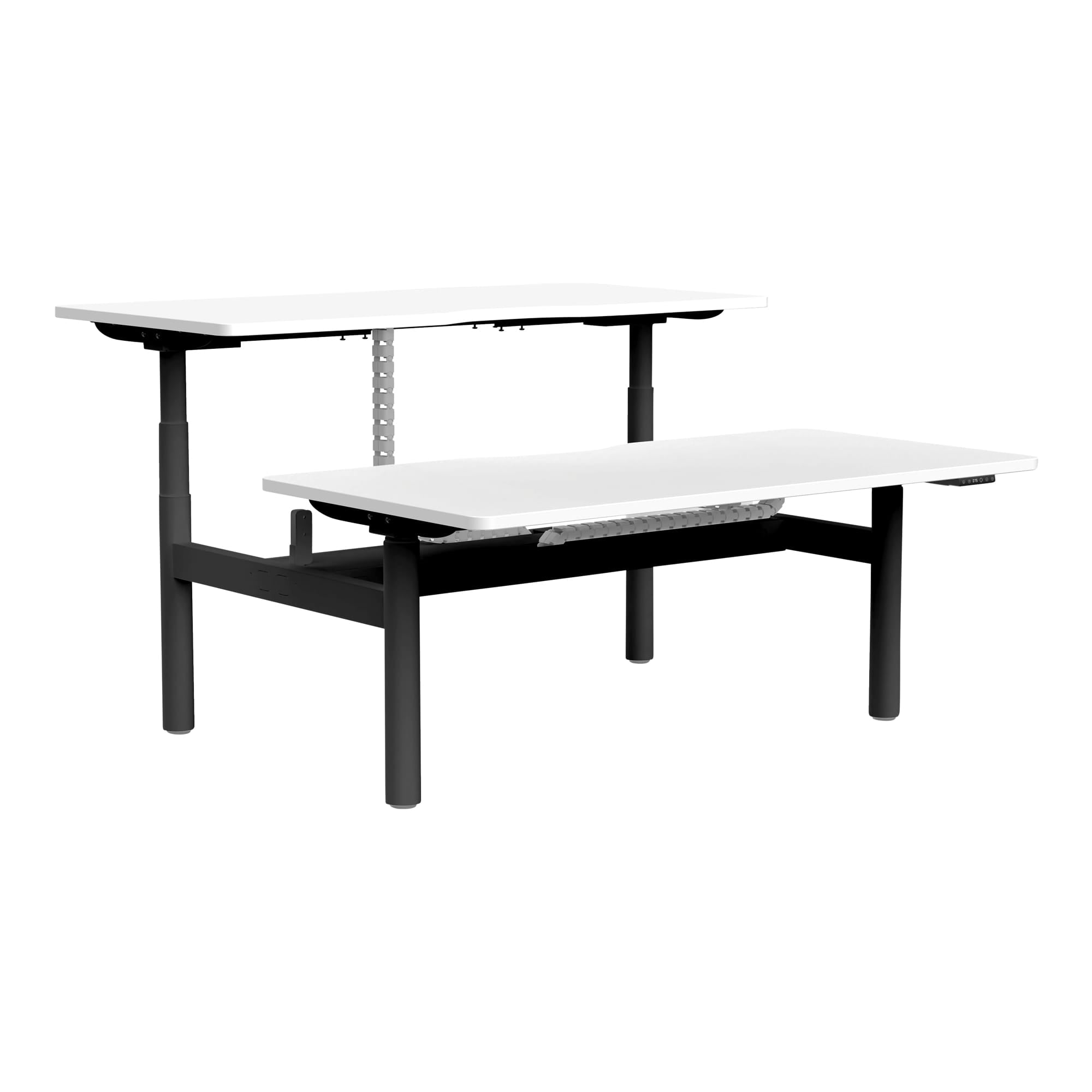 Buro Syntra Back to Back Height Adjustable Desk 1500mm Black | Office Furniture Designs