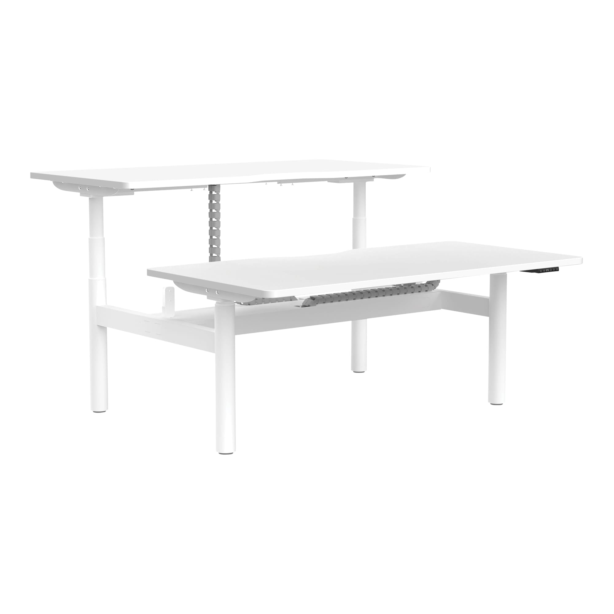 Buro Syntra Back to Back Height Adjustable Desk 1500mm White | Office Furniture Designs