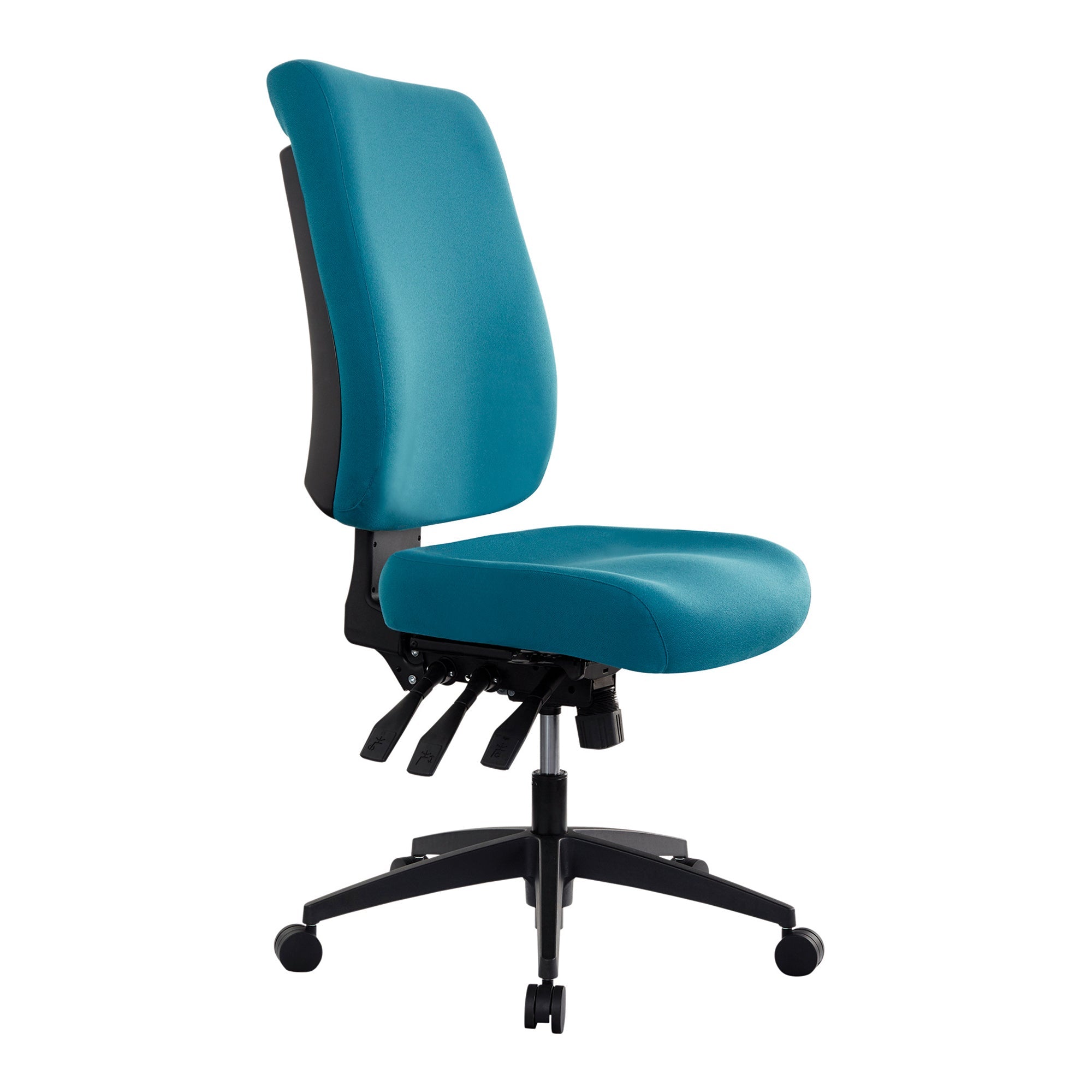 Buro Tidal High Back Chair Without Arms Teal | Office Furniture Designs