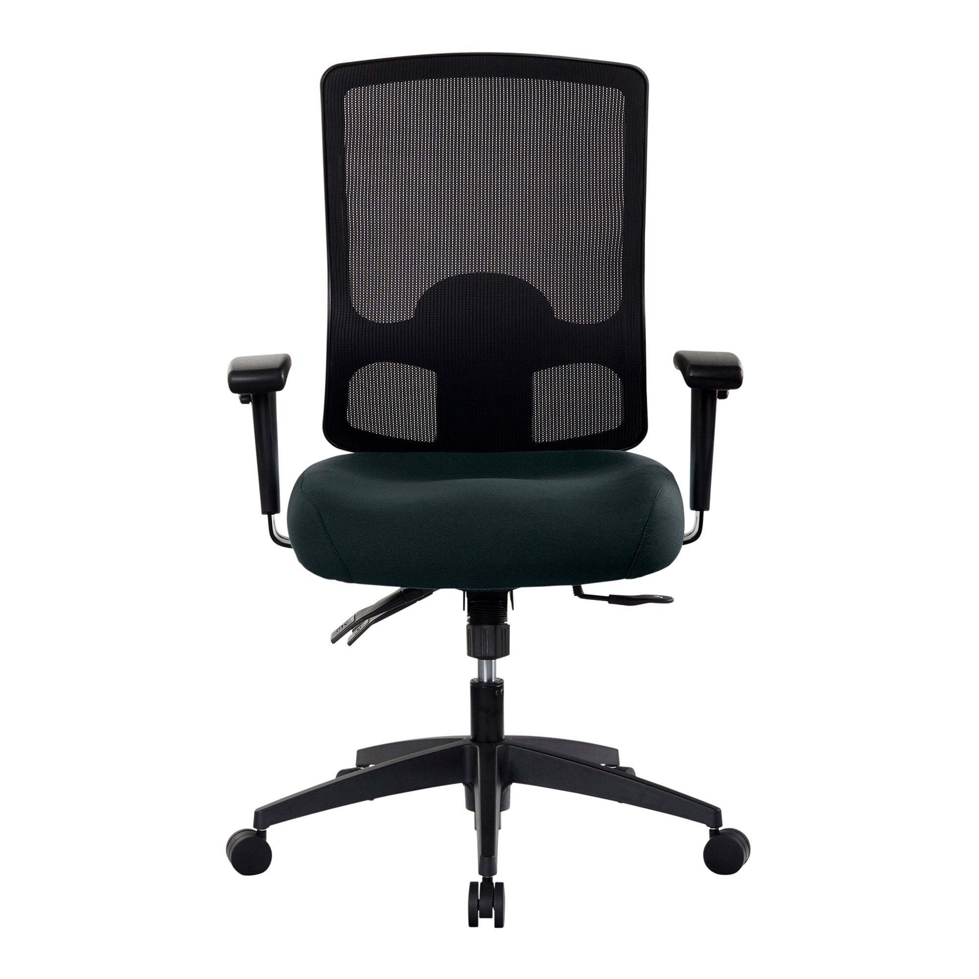 Buro Tidal Mesh Back Chair With Arms Black | Office Furniture Designs