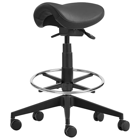 Cad Industrial Stool Black PU Drafting (D200) | Office Furniture Designs