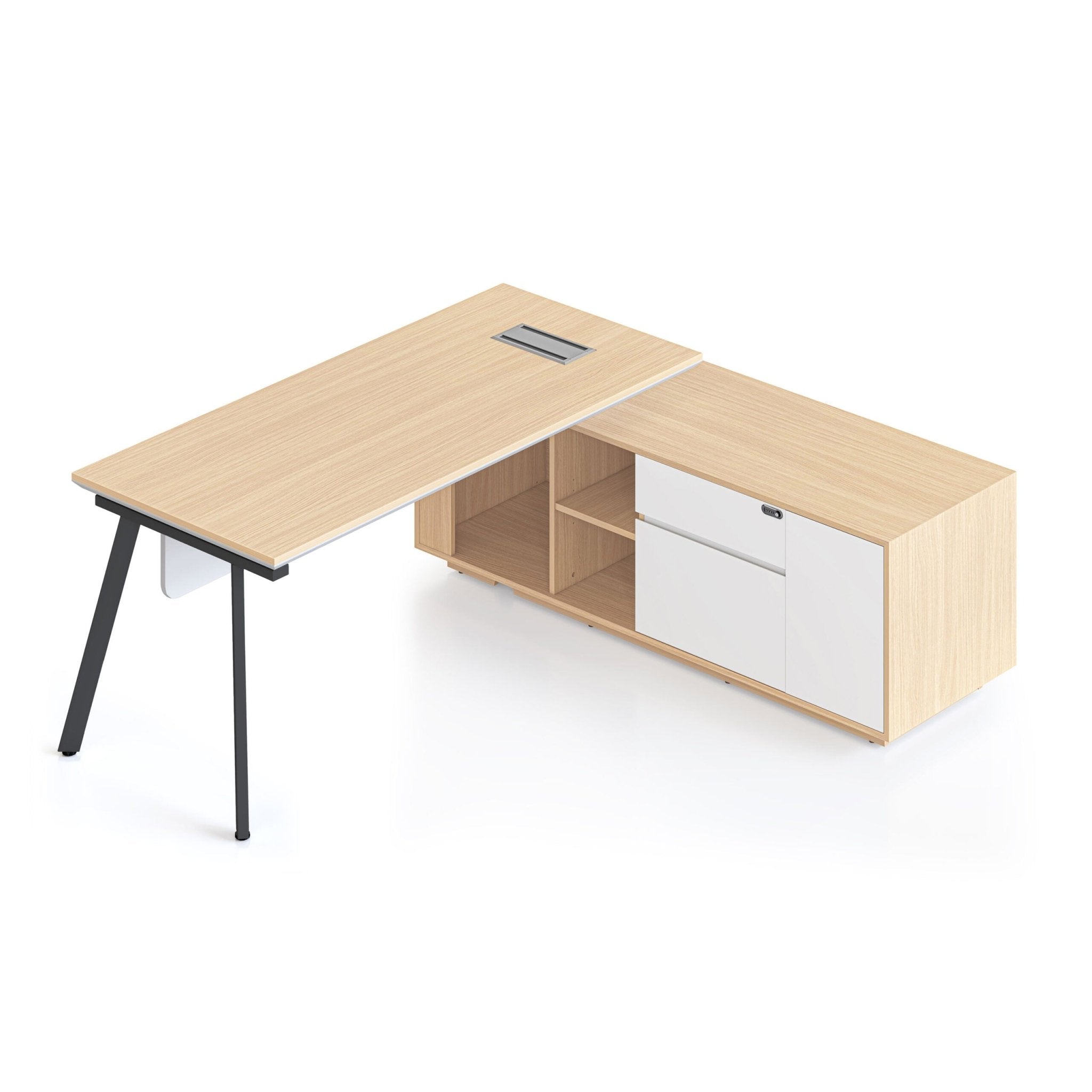Casa Executive Desk & Cabinet Black Eternity Leg Right Hand Cabinet | Office Furniture Designs