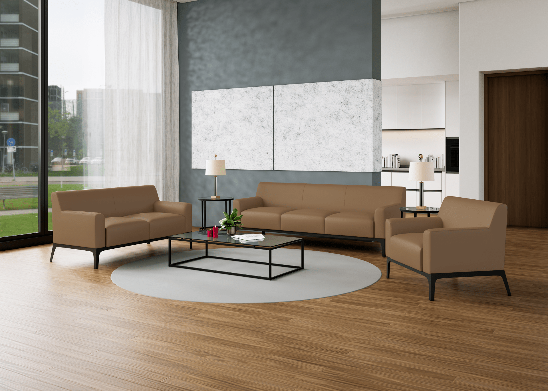 Cedar Lounge Chair Armchair Charcoal | Office Furniture Designs
