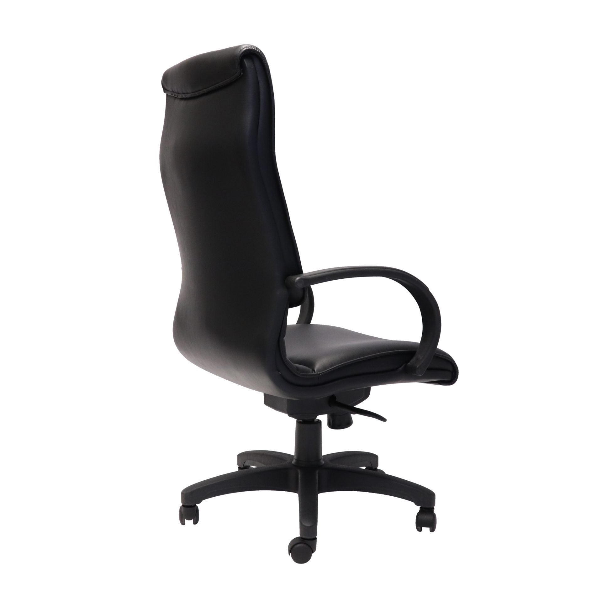 CL710 Executive High Back Chair With Arms Padded Black PU Black | Office Furniture Designs