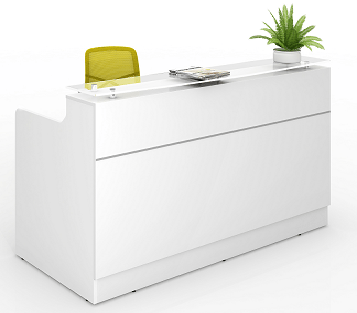 Classic Reception Counter 1800W x 850D x 1150mmH White 1800W x 850D x 1150H White | Office Furniture Designs