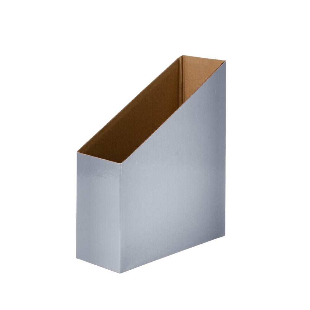 Creative Kids Cardboard Magazine Box Pack of 5 Silver | Office Furniture Designs