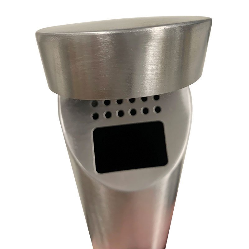 Cylindrical Stainless Steel Wall - Mounted Ashtray - Office Furniture Designs