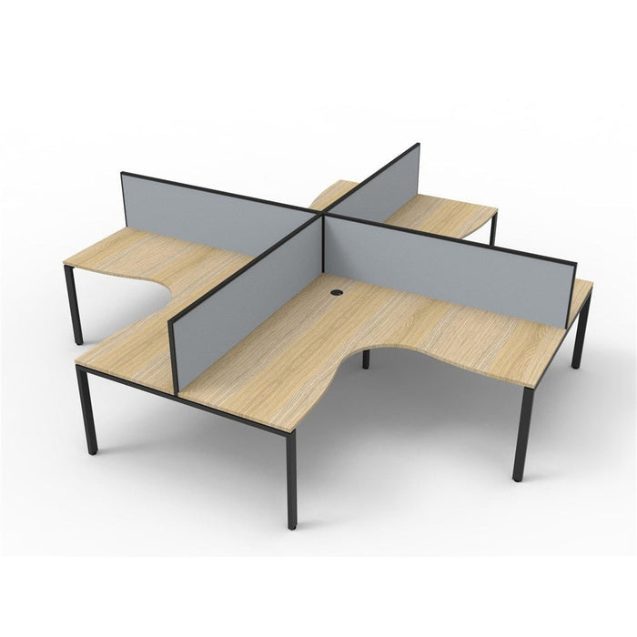 Deluxe Infinity Corner Workstation Profile Leg + Screen | Office ...