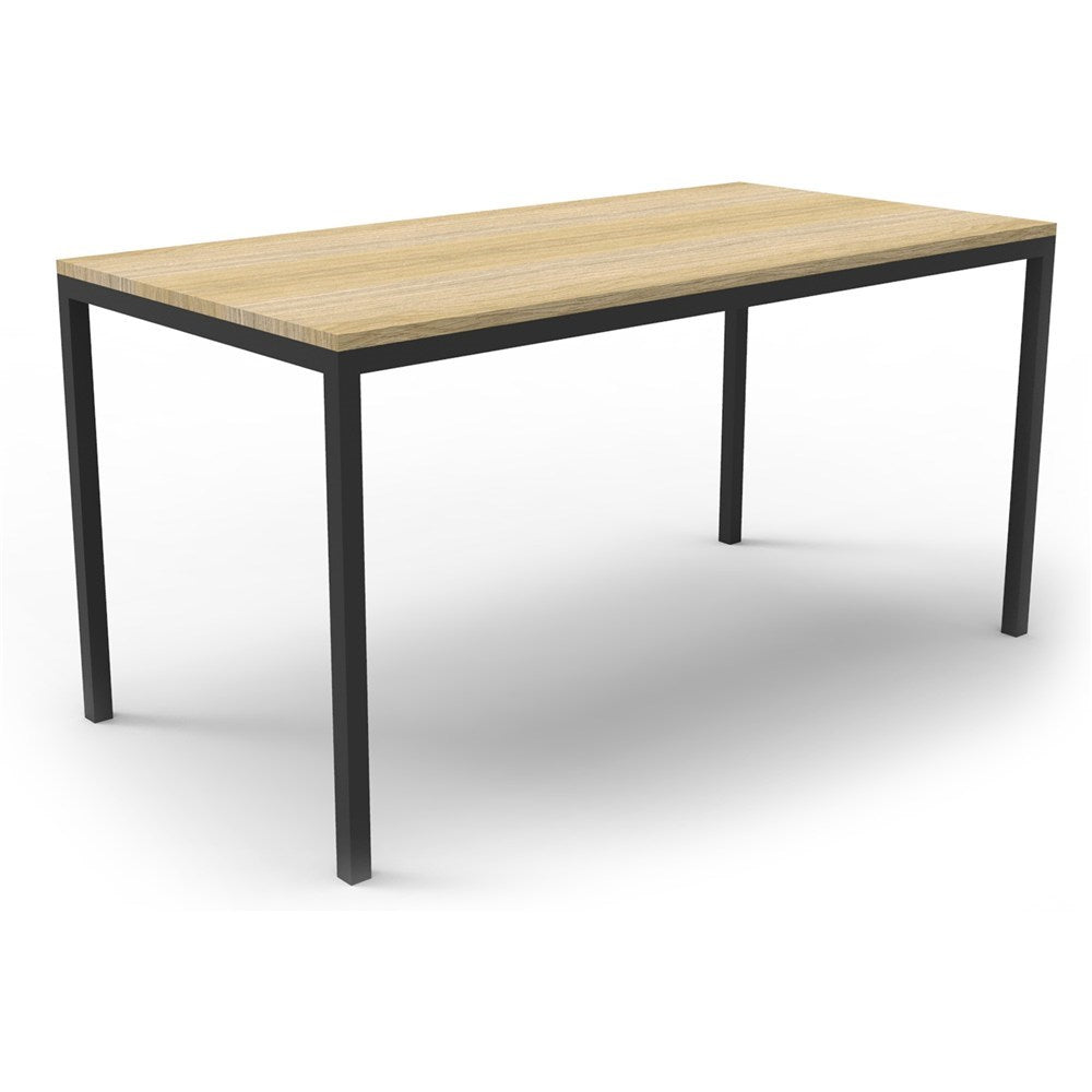 Drafting Height Table 1800W x 900D x 900H Black & Oak | Office Furniture Designs