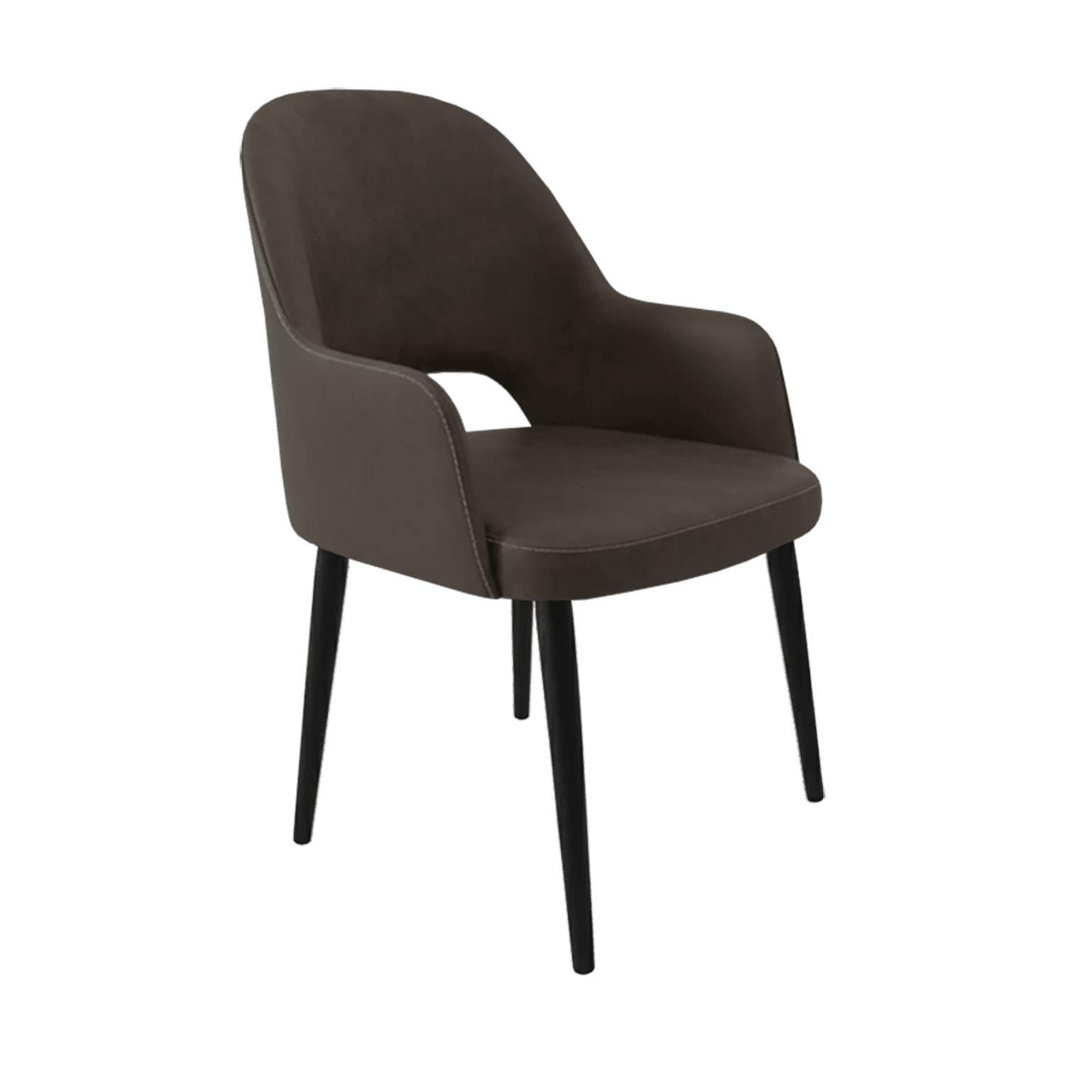 Durafurn Bourbon Armchair Black Round Legs Charcoal Fabric | Office Furniture Designs