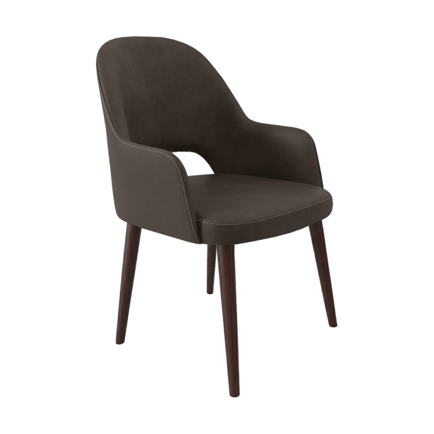 Durafurn Bourbon Armchair Wenge Round Legs Charcoal Fabric | Office Furniture Designs
