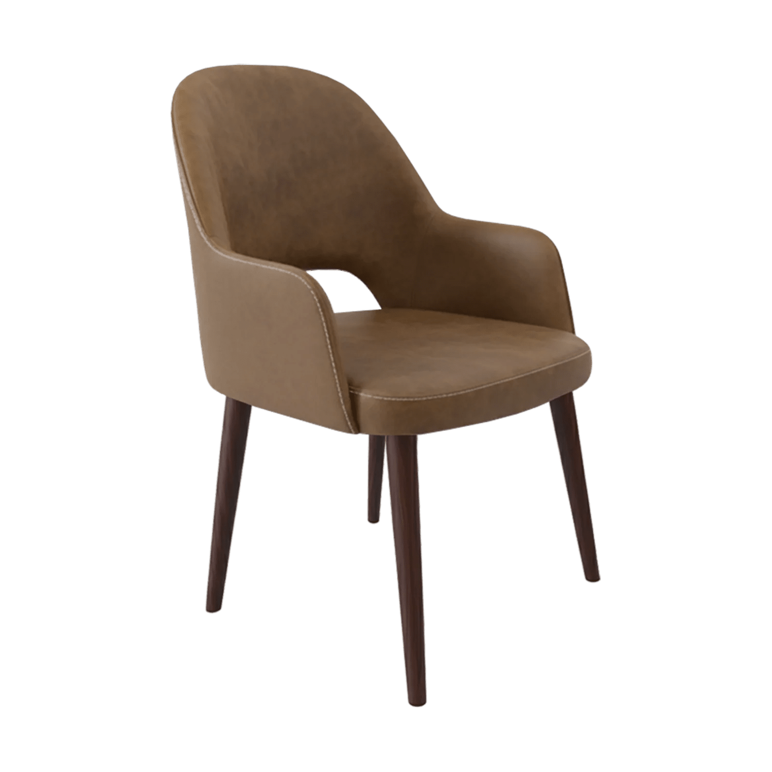 Durafurn Bourbon Armchair Wenge Round Legs Mocha Fabric | Office Furniture Designs