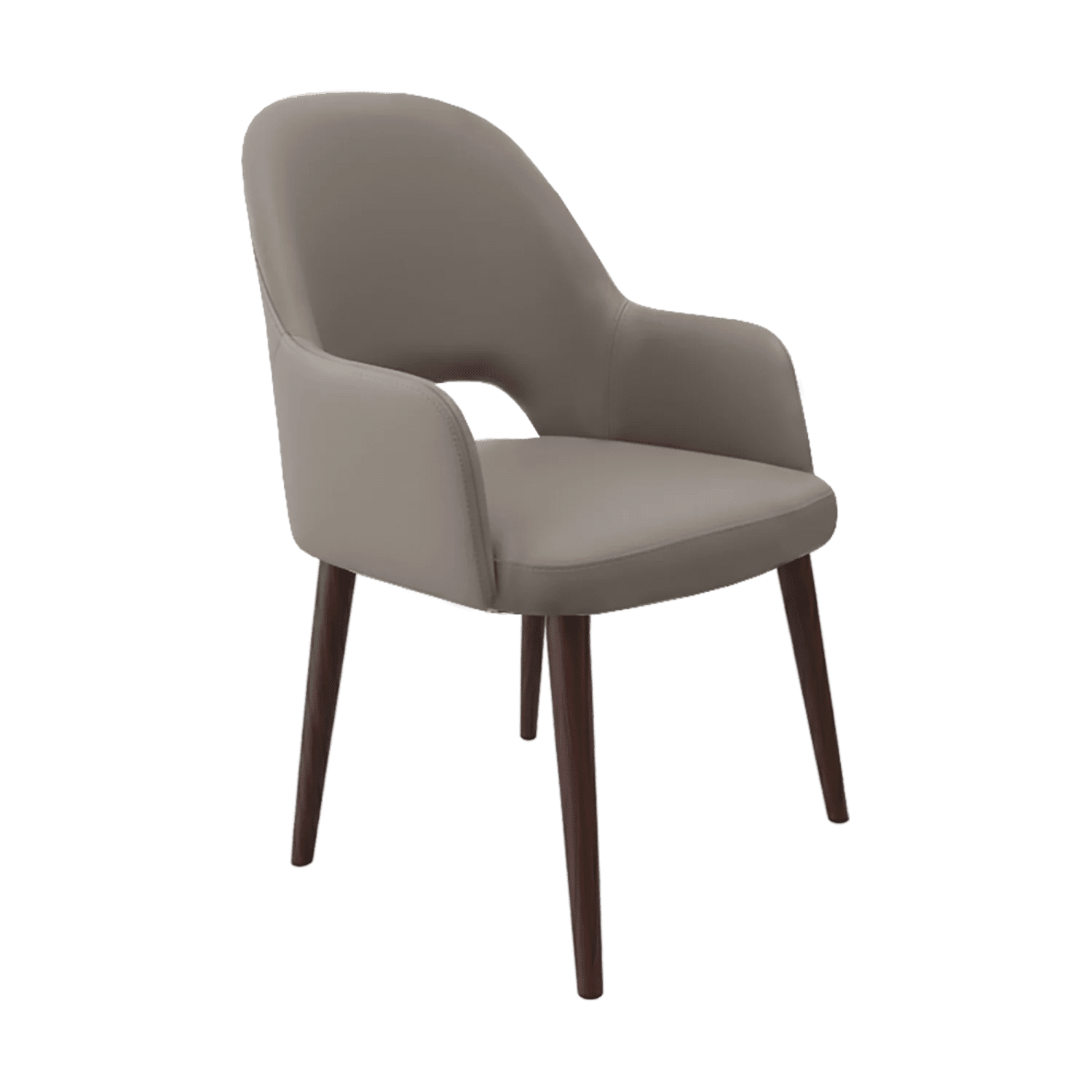 Durafurn Bourbon Armchair Wenge Round Legs Nougat Vinyl | Office Furniture Designs