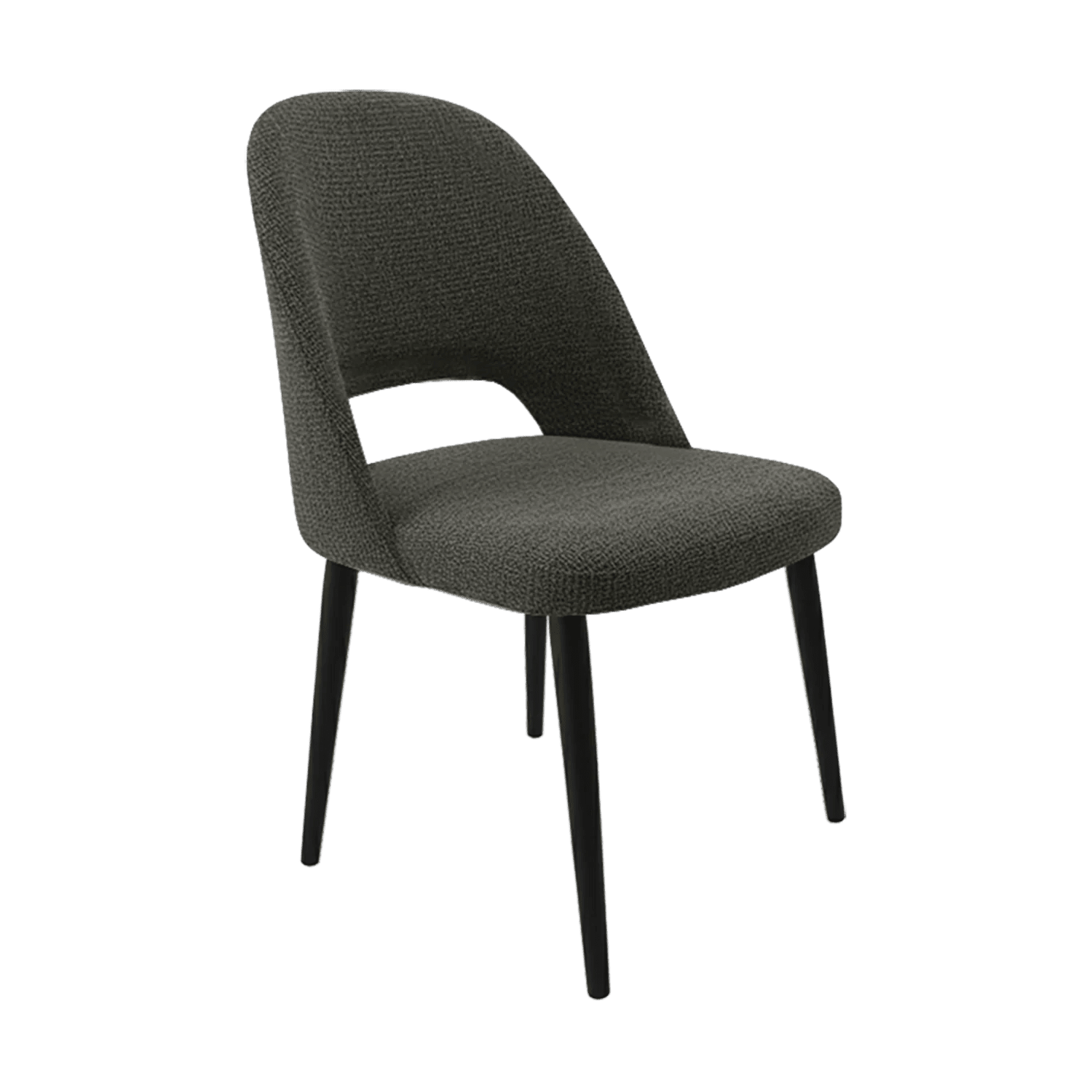Durafurn Crescent Chair Black Round Legs Anthracite Fabric | Office Furniture Designs