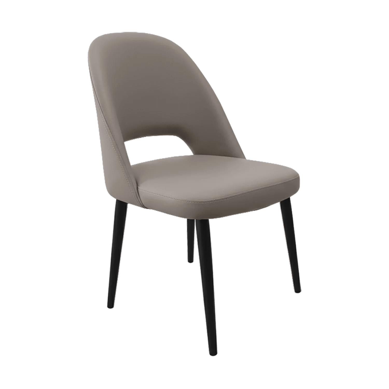 Durafurn Crescent Chair Black Round Legs Nougat Vinyl | Office Furniture Designs