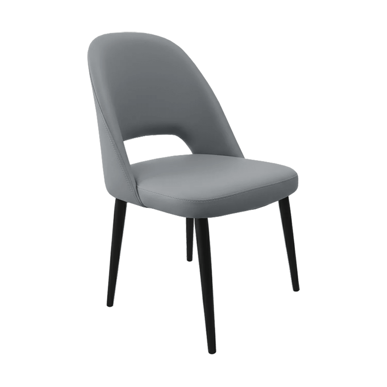 Durafurn Crescent Chair Black Round Legs Stone Vinyl | Office Furniture Designs
