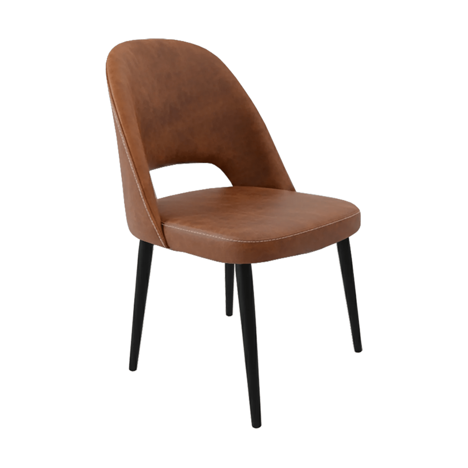 Durafurn Crescent Chair Black Round Legs Tan Fabric | Office Furniture Designs