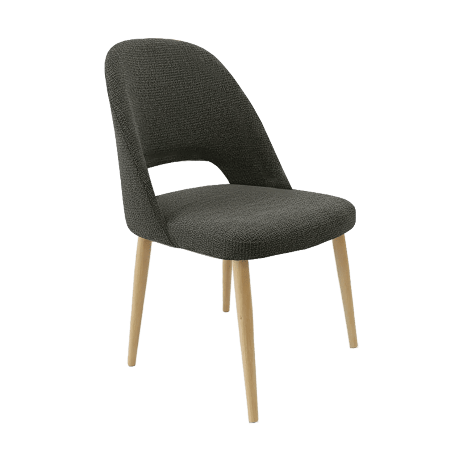 Durafurn Crescent Chair Oak Round Legs Anthracite Fabric | Office Furniture Designs